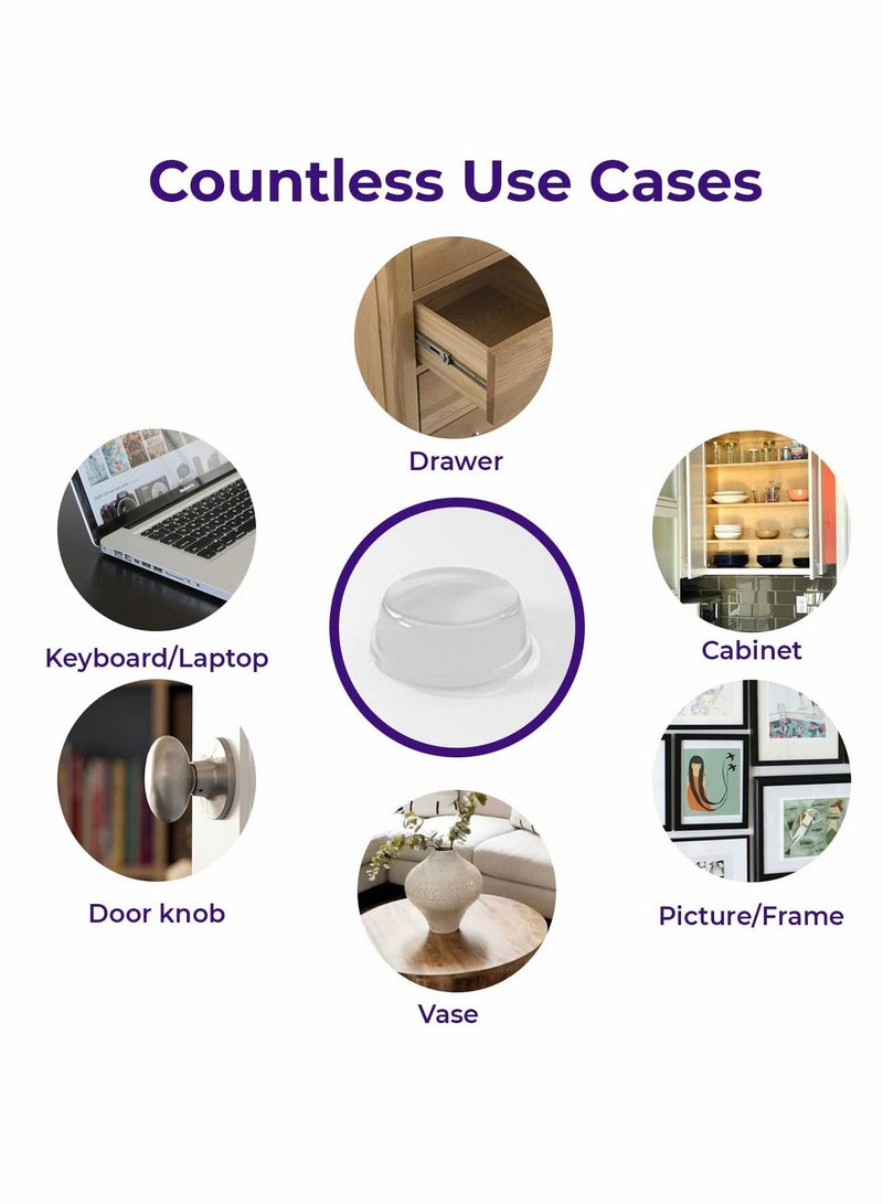 SYOSI 118 Pieces Self-Adhesive Cabinet Door Bumpers, Clear Rubber Feet Adhesive Bumpers Self-Adhesive Noise Reduction Pad - Image 3