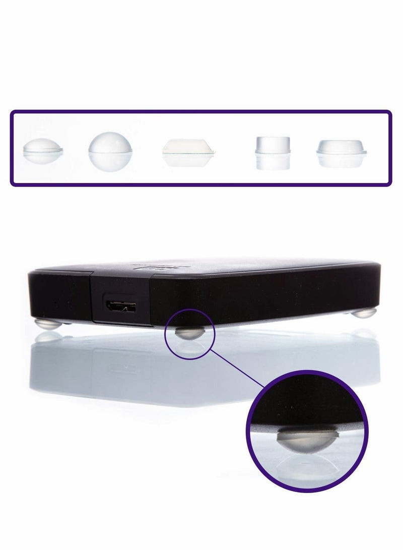 SYOSI 118 Pieces Self-Adhesive Cabinet Door Bumpers, Clear Rubber Feet Adhesive Bumpers Self-Adhesive Noise Reduction Pad - Image 5