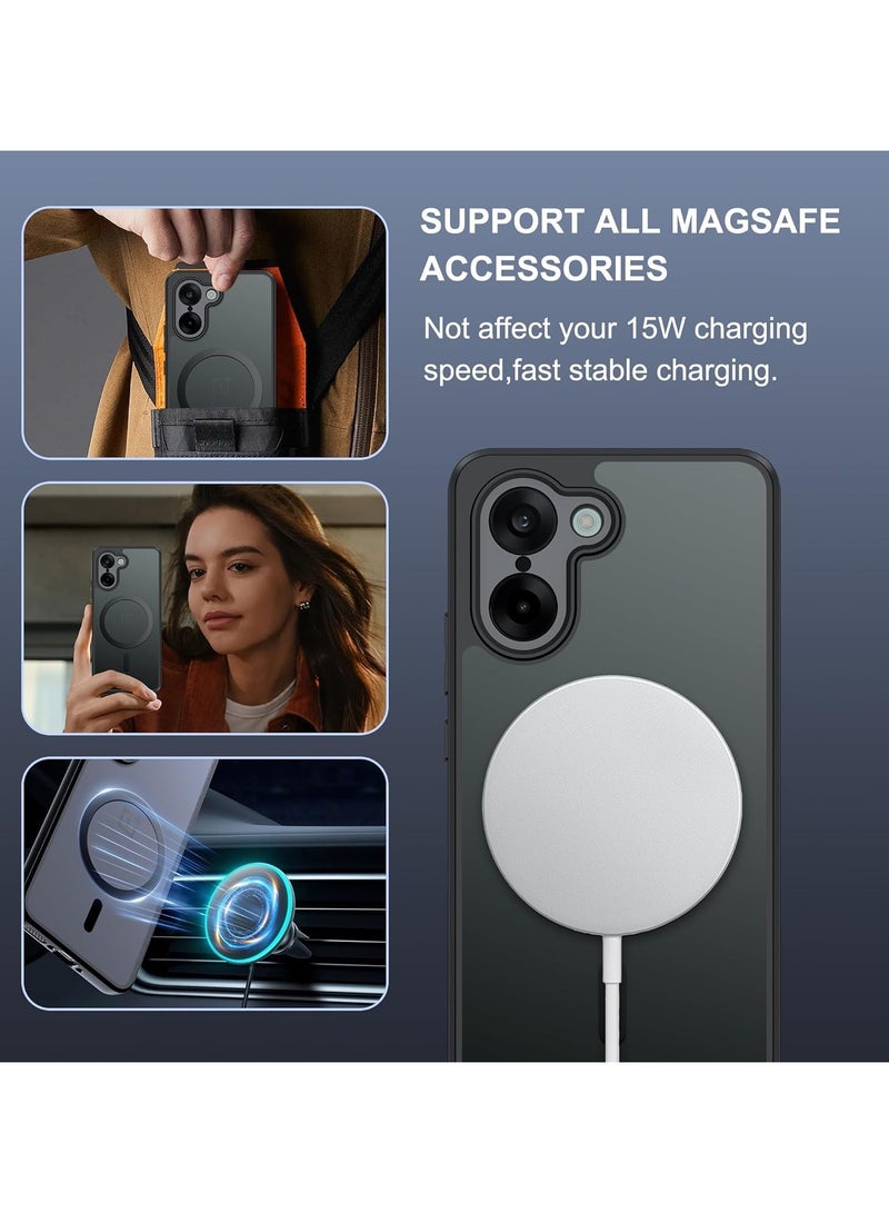 CHEROSIN حافظة هاتف مغناطيسية لهاتف OnePlus Nord CE5 5G غلاف خلفي شفاف ومتين، غلاف هاتف نحيف - Image 2