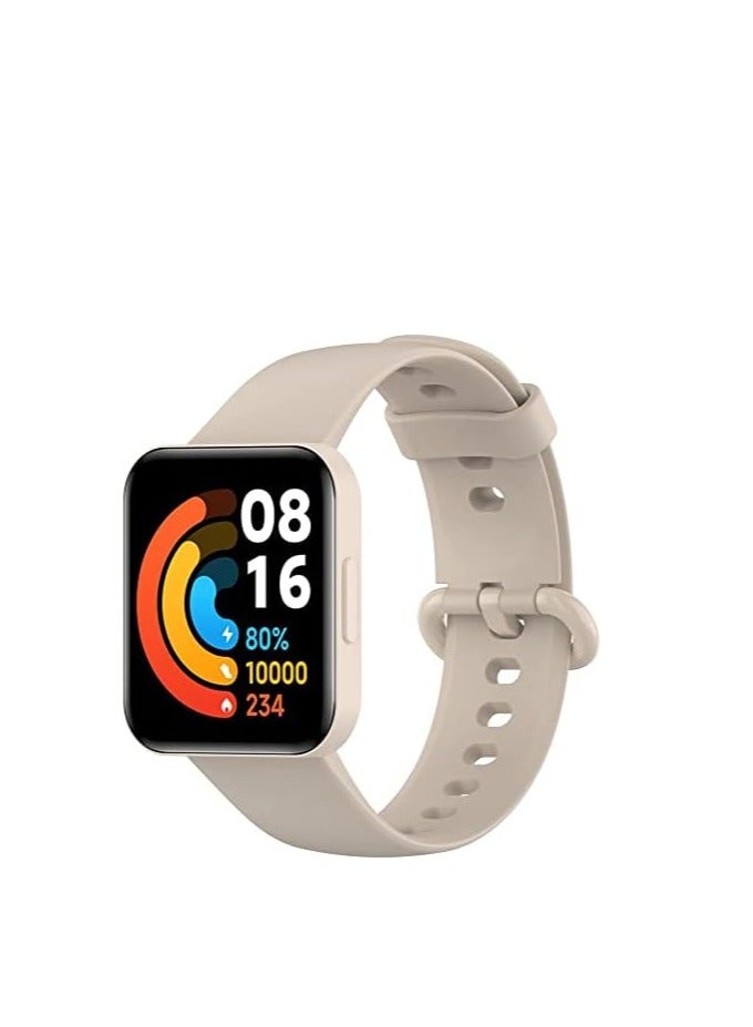 تين تك سوار رياضي من السيليكون الناعم لساعة شاومي ووتش 2 لايت / ريدمي 2 لايت/ بوكو / ريدمي 2 / هورلوج 2 الذكية جيد التهوية، من تين تك - بيج - Image 1