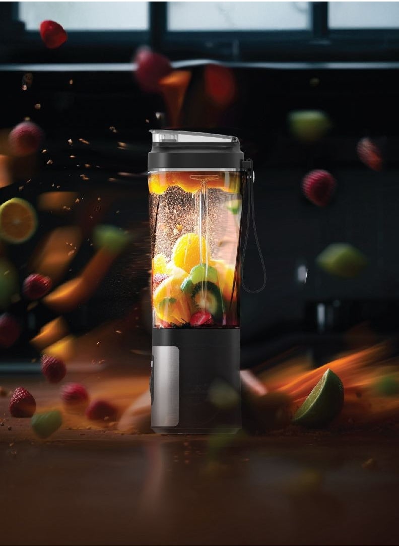 GREEN LION ProJet Blender 600ml / Portable /10-15min Quick Breakfast Smoothie & Juices or Shakes / Six Powerful Blades Capable of Mixing Fruits & Vegetables - Black  - Image 4