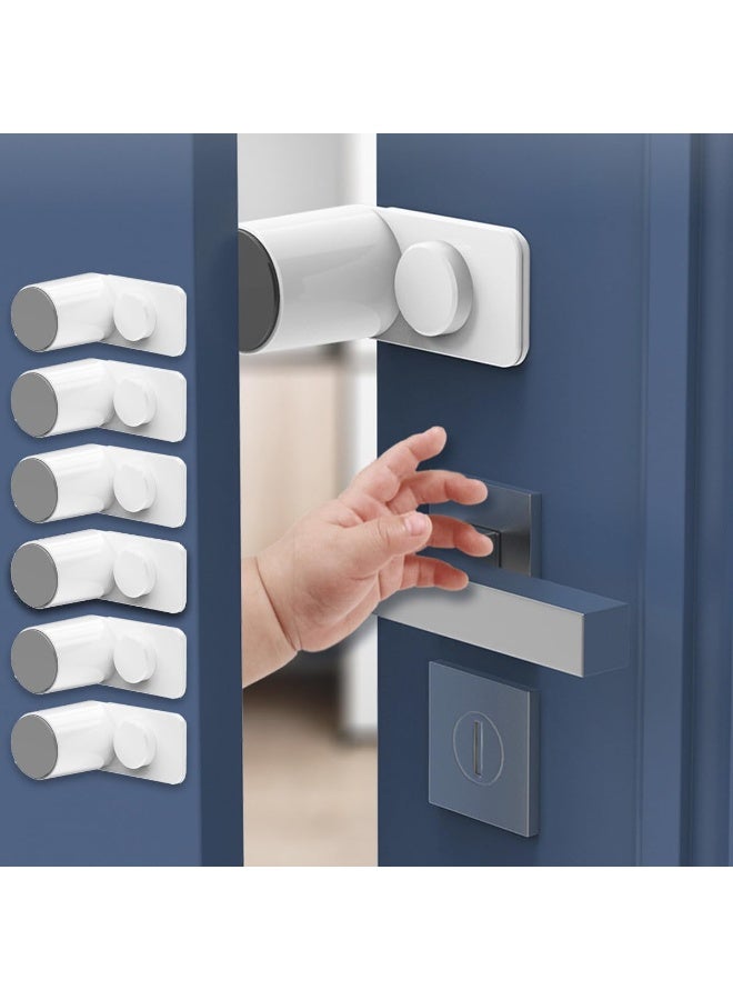 Door Pinch Guard, Baby Proofing Door Stoppers with 180° Rotating Self Adhesive Base, Children Anti-Pinch Door Stopper, Keep Finger Safe (6 PCS) - Image 1