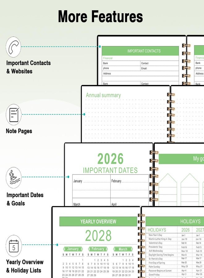 Dayvorax 2026-2028 Monthly Planner - 3 Year Monthly Calendar/Planner 2026-2028, 8-5/8" x 11-3/8", 36 Month Calendar Planner, Planners with Twin-Wire Binding, Lined Notes Pages - Image 3