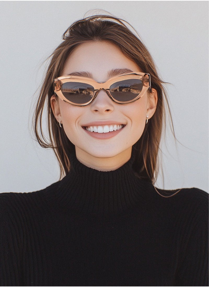 flâneur Flaneur Cats Eye Polarized Sunglasses - UV Protection Shades, Lightweight, Trendy Sunglasses for Women & Men, Scratch-Resistant, Designer Eyewear Accessories, Fashion Goggles with Polarized Lens - Image 2