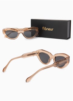 flâneur Flaneur Cats Eye Polarized Sunglasses - UV Protection Shades, Lightweight, Trendy Sunglasses for Women & Men, Scratch-Resistant, Designer Eyewear Accessories, Fashion Goggles with Polarized Lens  - Image 3