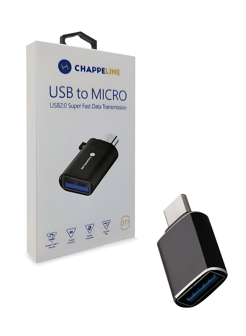 CHAPPELINE CHAPPELINE OT3 USB to Micro Super Fast Data Transmission - Black 