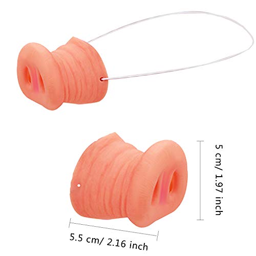 Cotiny 12 Pack Halloween Pig Nose Pig Snout Costume Cosplay Pig Nose with Elastic Band for Halloween Party Supplies - Image 5