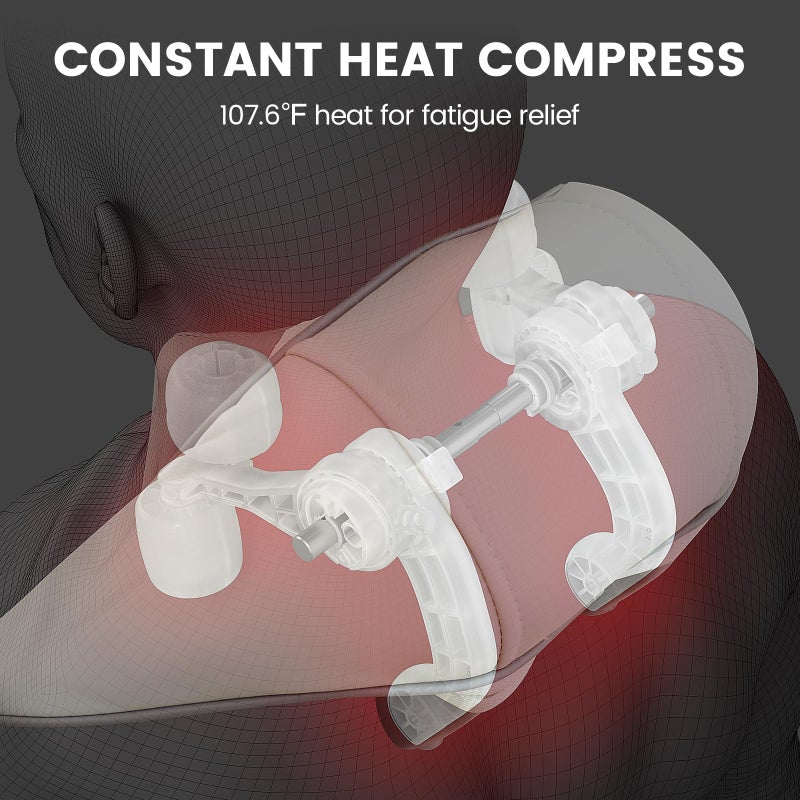 Breo مُدَلِّك الرقبة الصغير بريو N5 مع حرارة، مُدَلِّك كهربائي للرقبة والكتف، تدليك عميق في المنزل، هدايا للاسترخاء العضلي - Image 4