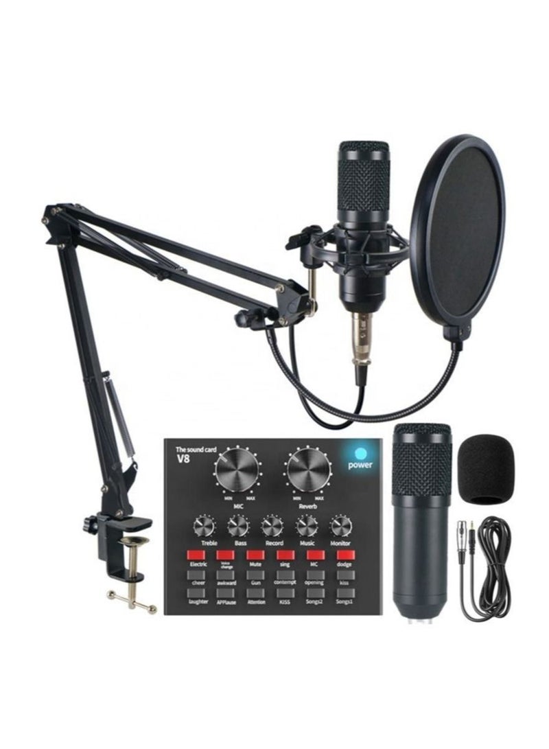 Adjustable Recording Condenser Microphone with Kit V8 - Image 1