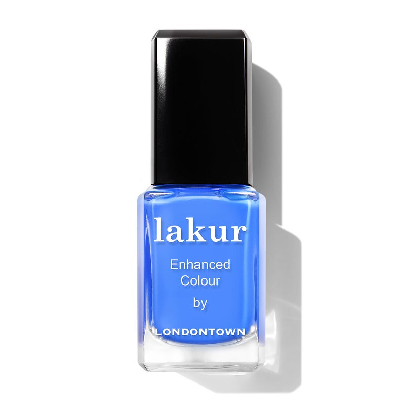 LONDONTOWN lakur Nail Polish - Chip-Resistant, Non-Toxic, Conditions & Hydrates Nails Glossy Azure Blue, Poolside Dream, .40 fl oz - Image 1