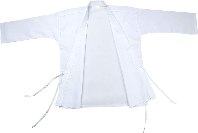 FLUORY Karate Uniform with Free Belt, White Karate Gi for Kids & Adult Size 000-6 - Image 3