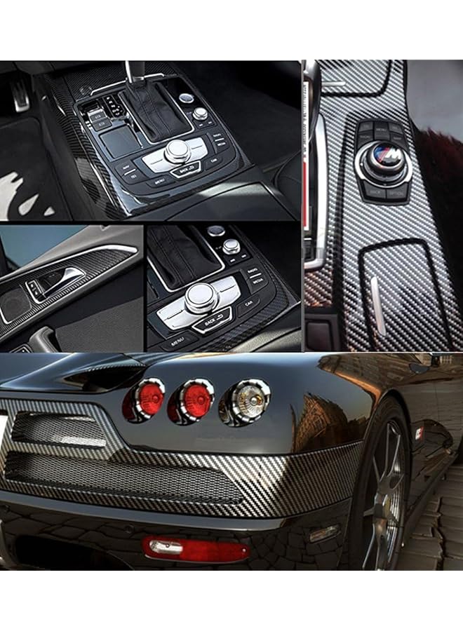 X Spring 5D Carbon Fiber Vinyl Wrap, Premium Car Stickers (60X150Cm) - Self-Adhesive, Waterproof, Bubble-Free Decals For Vehicle Exterior & Interior Customization - Image 2