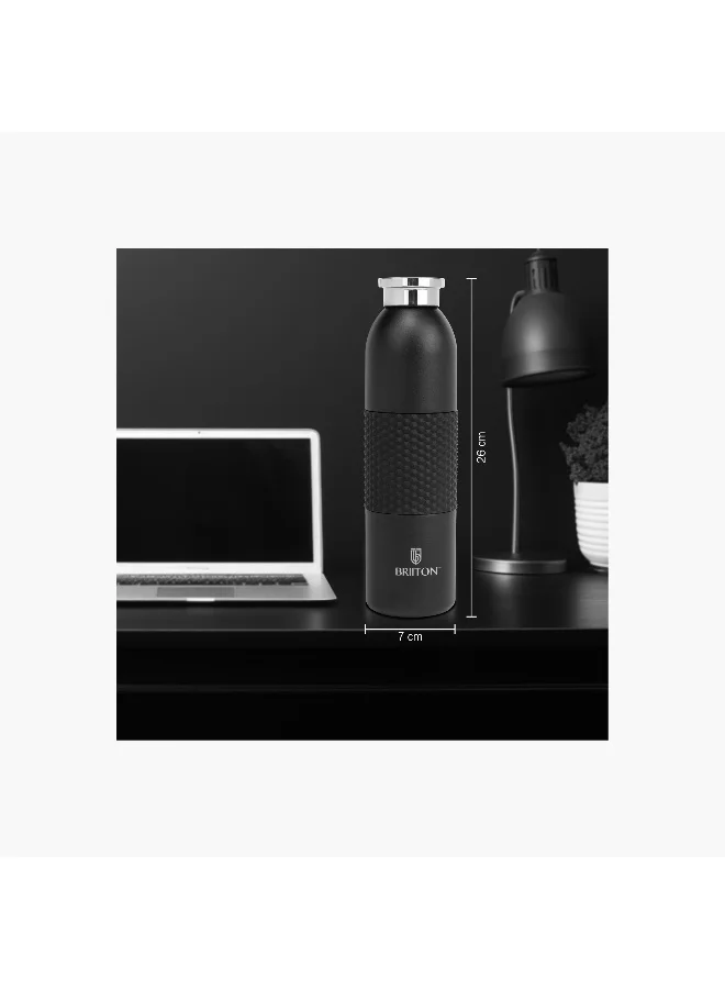 Briiton Insulated Black Water Bottle 620 ml for Men