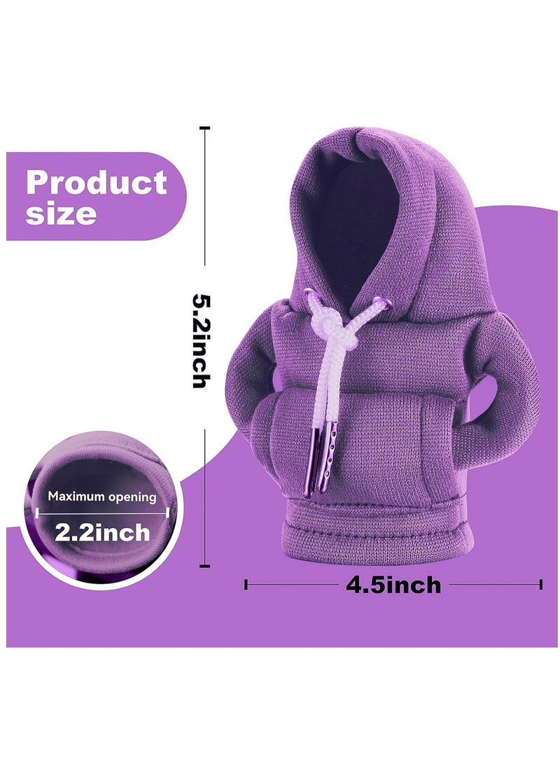 كيلا غطاء هودي لمقبض ناقل الحركة، غطاء عالمي لمقبض ناقل الحركة في السيارة، غطاء هودي صغير لمقبض ناقل الحركة في السيارة، أدوات داخلية لطيفة للسيارات، إكسسوارات وديكورات السيارات باللون الأرجواني - Image 4