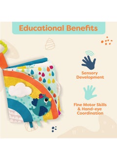 B. Toys B. toys- B. baby - Interactive Soft Baby Book - Rainbow Sunshine- Baby Developmental toy- Cloth Book for Babies - Sensory Features - 6 Months +  - Image 3