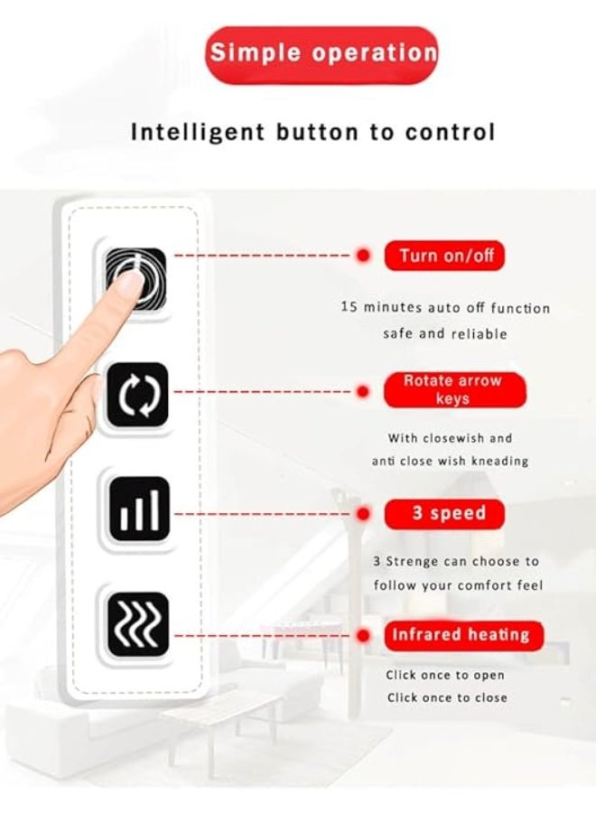 Electric Neck & Shoulder Massager with Heating – Deep Massage Pad for Back, Waist & Legs – Portable Pain Relief for Home, Office & Car Use - Image 3