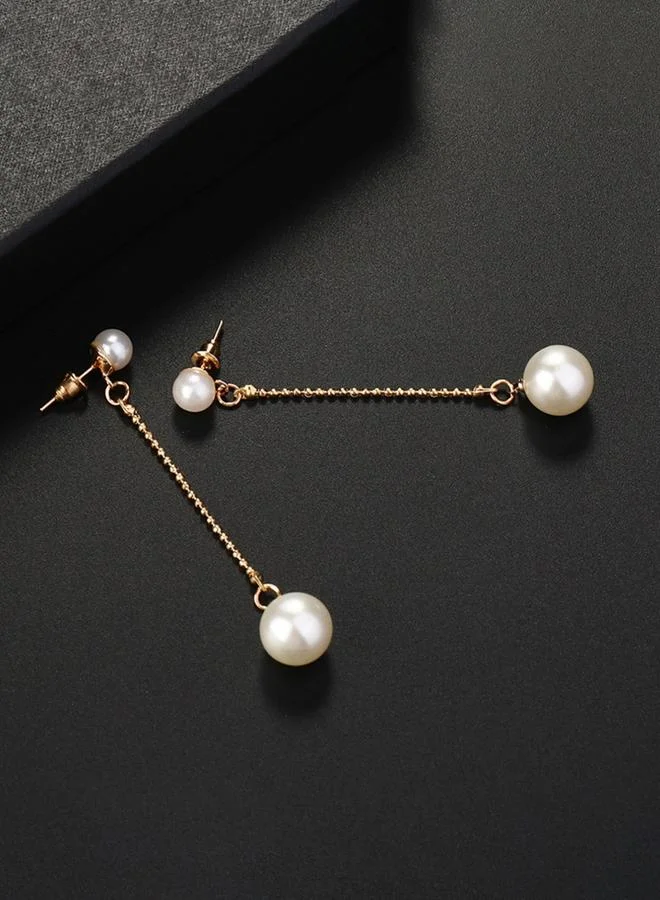 Take Two Faux Pearl Tassel Earrings