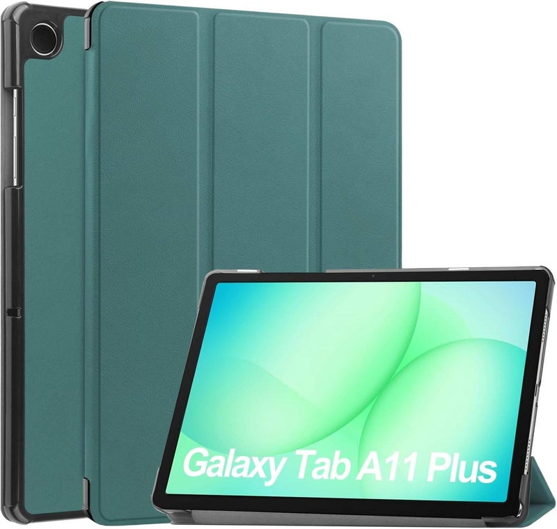 AD Green Samsung Tab Folio Case Compatible with Samsung Galaxy Tab A11 / Samsung Galaxy Tab A9 with Protective Cover Stand Function and Daily Tablet Carry - Image 1