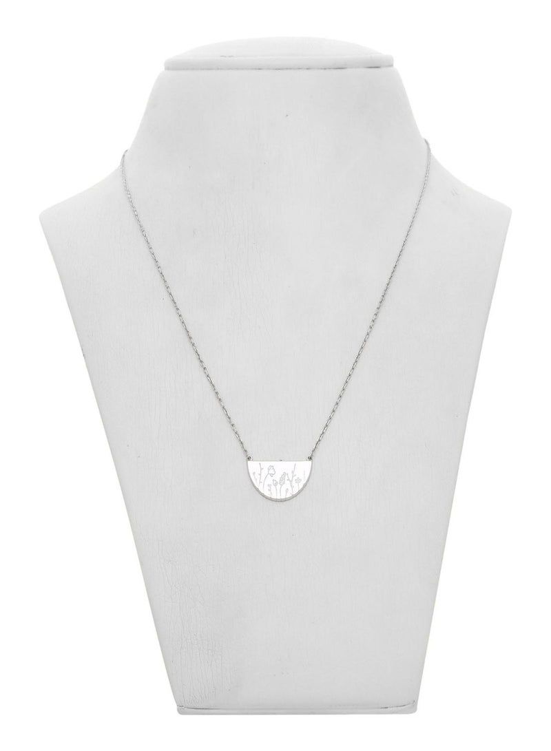 Malabar Gold and Diamonds قلادة من الذهب الأبيض النقي 18 قيراط (750) CLXMS22NK07_W_16 للنساء  - Image 2