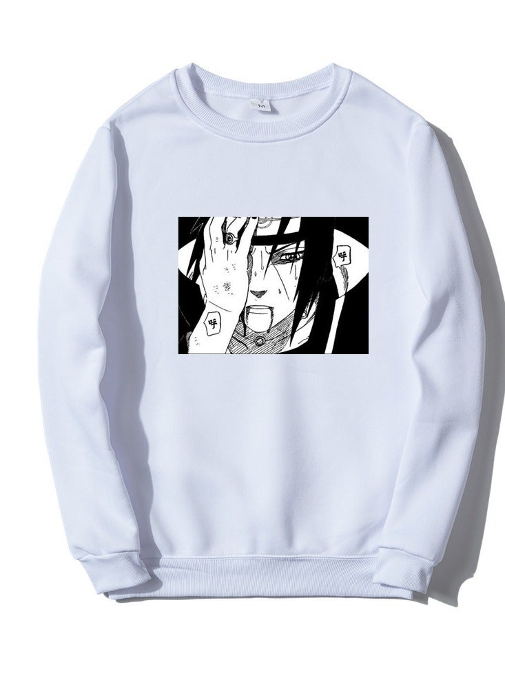 KUYING Naruto Card Retro Round Neck Hoodie  - Image 1