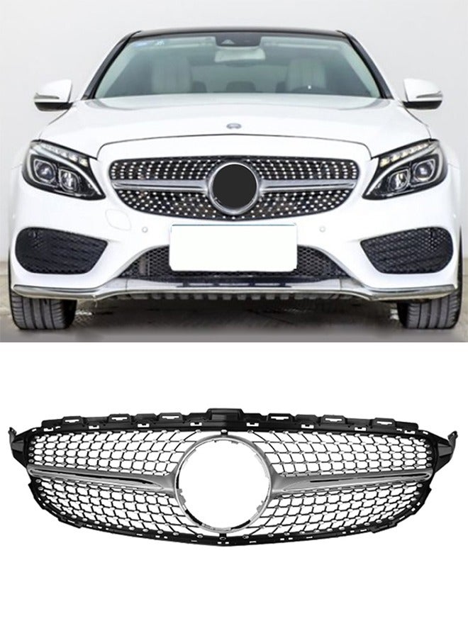 Car front grille compatible with Mercedes CW205 Model 2015 – 2018 Without Camera Hole - Image 1