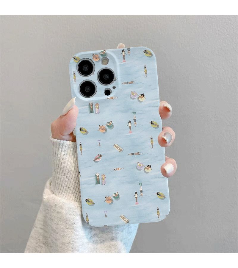 Phone Case Mixed Color 1 For iPhone 12 Slim Shockproof Hard Cover Summer Swimming Leisure Lifestyle Gift - Image 5