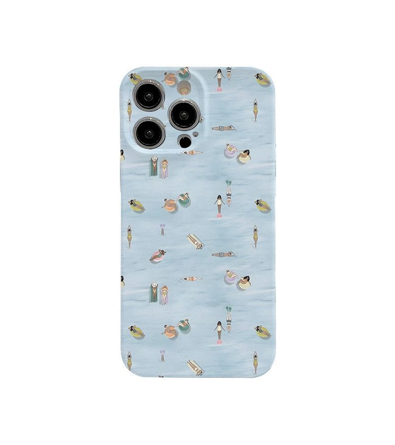 Phone Case Mixed Color 1 For iPhone 12 Slim Shockproof Hard Cover Summer Swimming Leisure Lifestyle Gift - Image 1