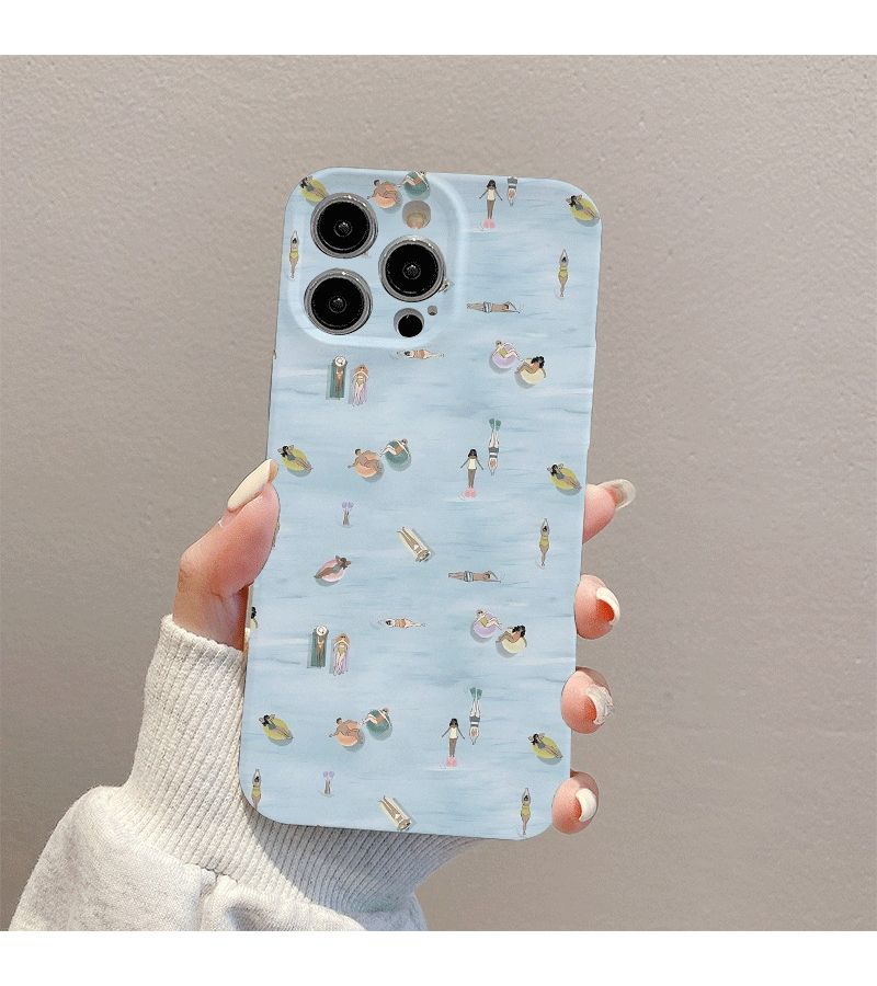 Phone Case Mixed Color 1 For iPhone 12 Slim Shockproof Hard Cover Summer Swimming Leisure Lifestyle Gift - Image 4