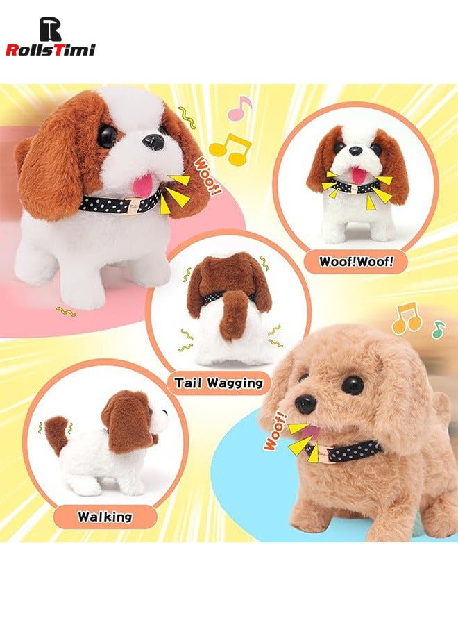 رولستيمي ألعاب أطفال كلب لطيف مع قفص الكلب المشي دعوة لعبة إلكترونية هدايا عيد ميلاد تفاعلية للأطفال الطفل ، فصيل كورجي - Image 2