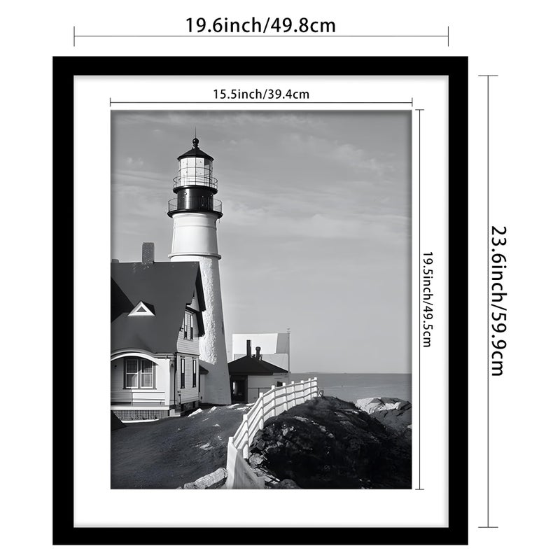 Picrit 20x24 Picture Frame 3 Pack, Black Poster Frame, Display Poster 16 x 20 with Mat or 20 x 24 without Mat for Horizontal or Vertical Wall Mounting - Image 2