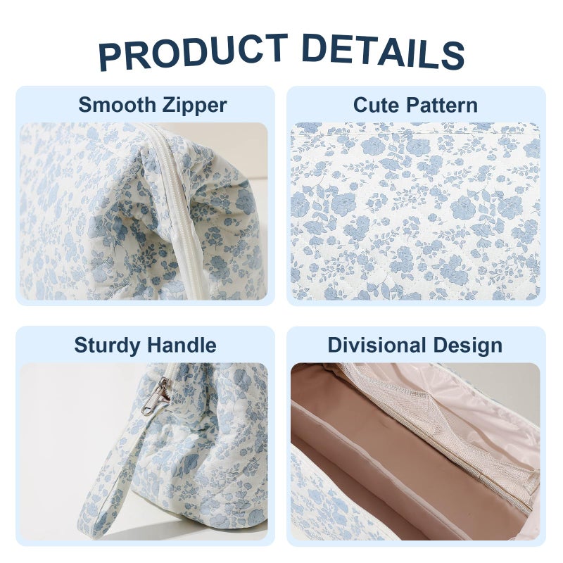 GISMTR Large Quilted Hair Tools Travel Bag for Hair Dryer Aesthetic Cute Dustproof Travel Organizer Flat Curling Iron Travel Organizer - Image 4