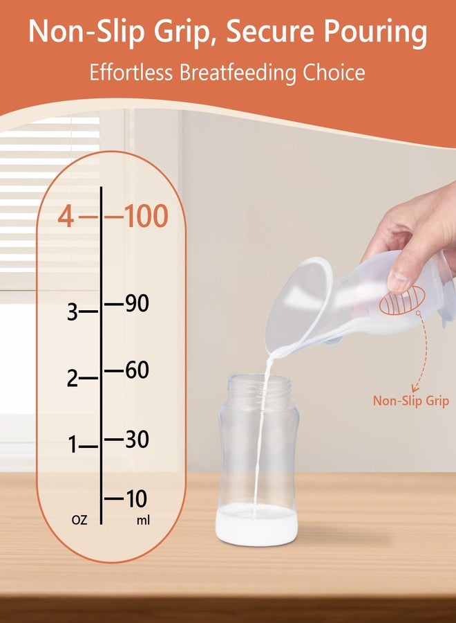 HORIGEN Manual Breast Pump for Breastmilk, 4 Ounce BPA-Free & Food Grade, Portable Leak-Proof Lid & Suction Base Silicone Wearable Hand Pump Collectors for Expressing Milk, Home, Work, Travel - Image 5