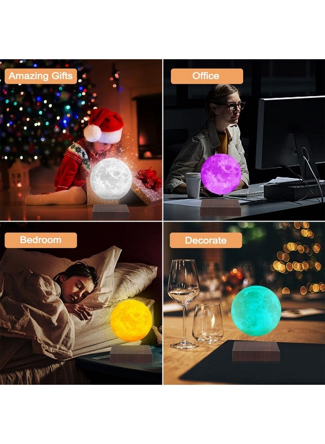 VGAzer Moon Lamp 3D Printing Magnetic Levitating Moon Light Lamps for Home、Office Decor, Creative Gift-6 Inch,Has 16 Colors 20 Modes - Image 2