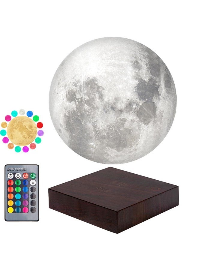 VGAzer Moon Lamp 3D Printing Magnetic Levitating Moon Light Lamps for Home、Office Decor, Creative Gift-6 Inch,Has 16 Colors 20 Modes - Image 1