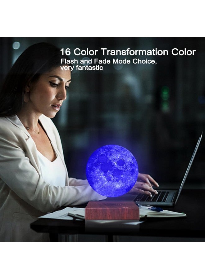 VGAzer Moon Lamp 3D Printing Magnetic Levitating Moon Light Lamps for Home、Office Decor, Creative Gift-6 Inch,Has 16 Colors 20 Modes - Image 3