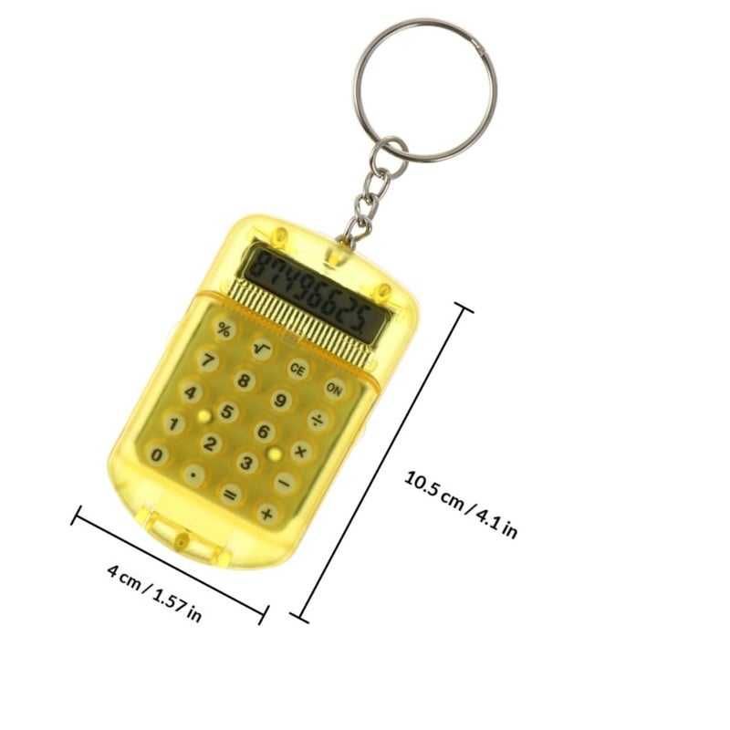 4Pcs Mini Keychain Calculator ABS Protective Cover Portable Pocket Calculator For Students School Travel - Image 3