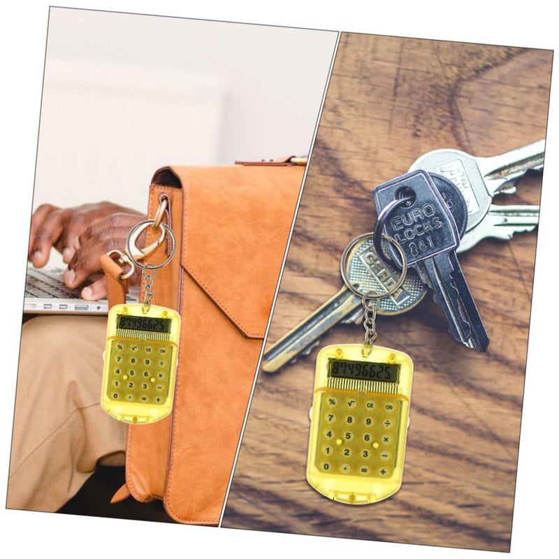 4Pcs Mini Keychain Calculator ABS Protective Cover Portable Pocket Calculator For Students School Travel - Image 4