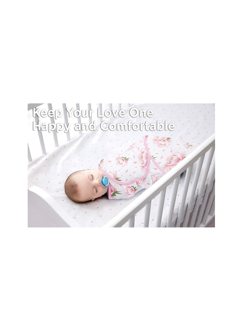 ORiTi 3 Pack Swaddle Blankets for Baby Girls Boys, Adjustable Infant Newborn Swaddle Sack Baby Wraps Soft Cotton Swaddle Sack - Image 3