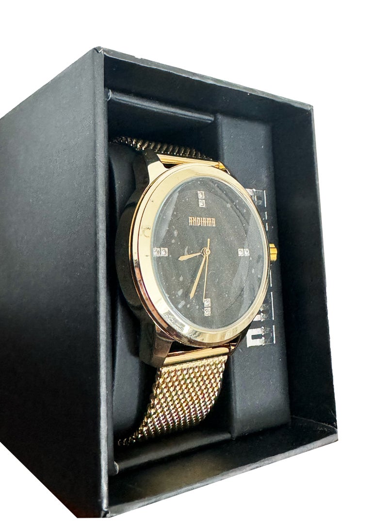 Andiamo Men's Fashion Watch (Gold with Diamond Dial) AD700320G - Image 2