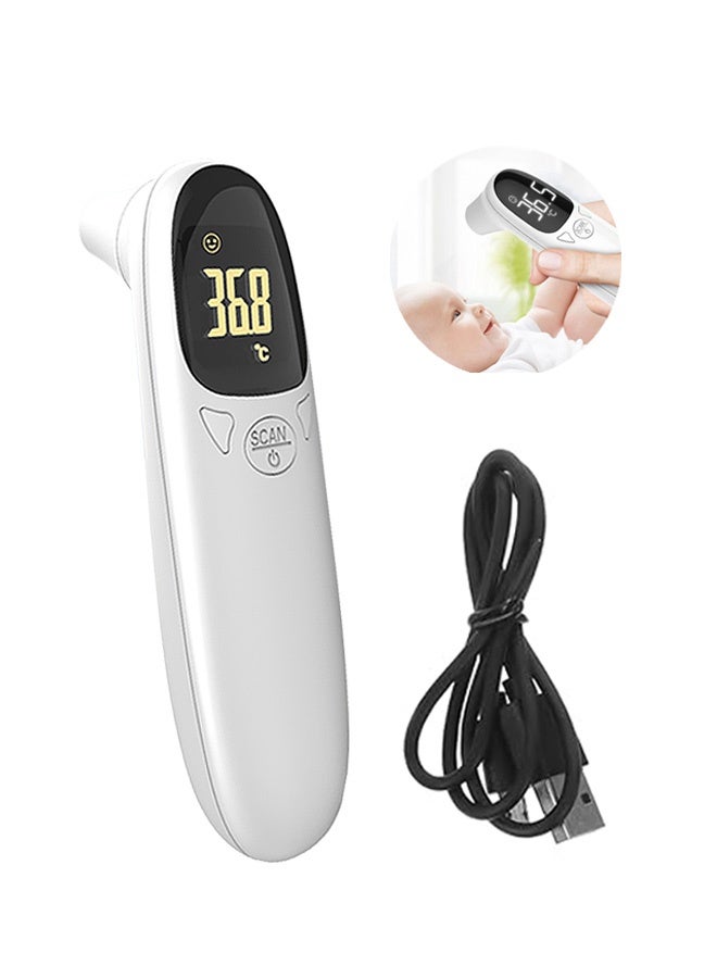 Photon Non Contact Forehead Thermometer,  LED Display & Fever Alarm – Suitable for Babies, Fast Accurate Fever Check for Adults and Kids (White) - Image 1