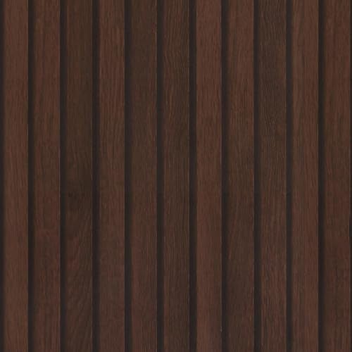 CHIHUT 17.7”x236” Dark Brown Vertical Wooden Slat Wallpaper Peel and Stick Self Adhesive Wood Grain Vinyl Contact Paper Rustic Striped Wood Grating Wrap for Farmhouse Countertops Cabinets Doors Walls - Image 1