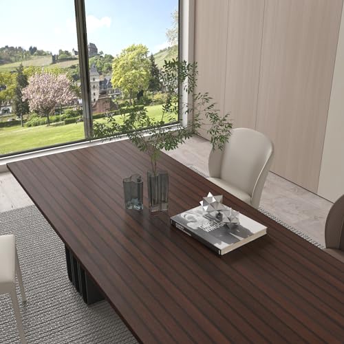 CHIHUT 17.7”x236” Dark Brown Vertical Wooden Slat Wallpaper Peel and Stick Self Adhesive Wood Grain Vinyl Contact Paper Rustic Striped Wood Grating Wrap for Farmhouse Countertops Cabinets Doors Walls - Image 4