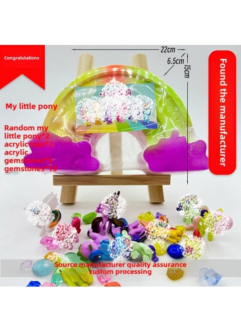 Ultraman Archaeological Digging Toys Blind Box Archaeological Dinosaur Fossils Children's Archaeological Educational Digging Gem Stall-Color:My Little Pony❤/60 Pieces Per Box