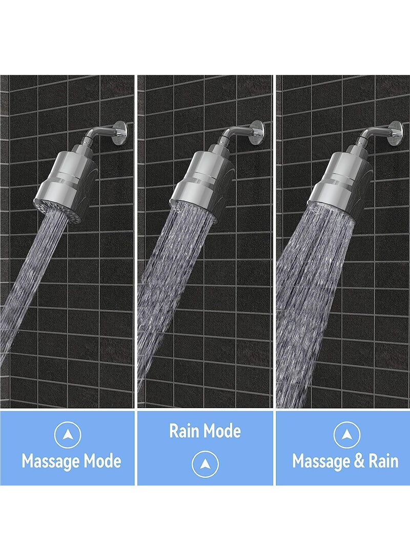 Filtered Shower Head, 3 Modes High Pressure Shower Head with 15 Stage Hard Water Shower Filter Cartridge for Remove Chlorine and Harmful Substances  - Image 5
