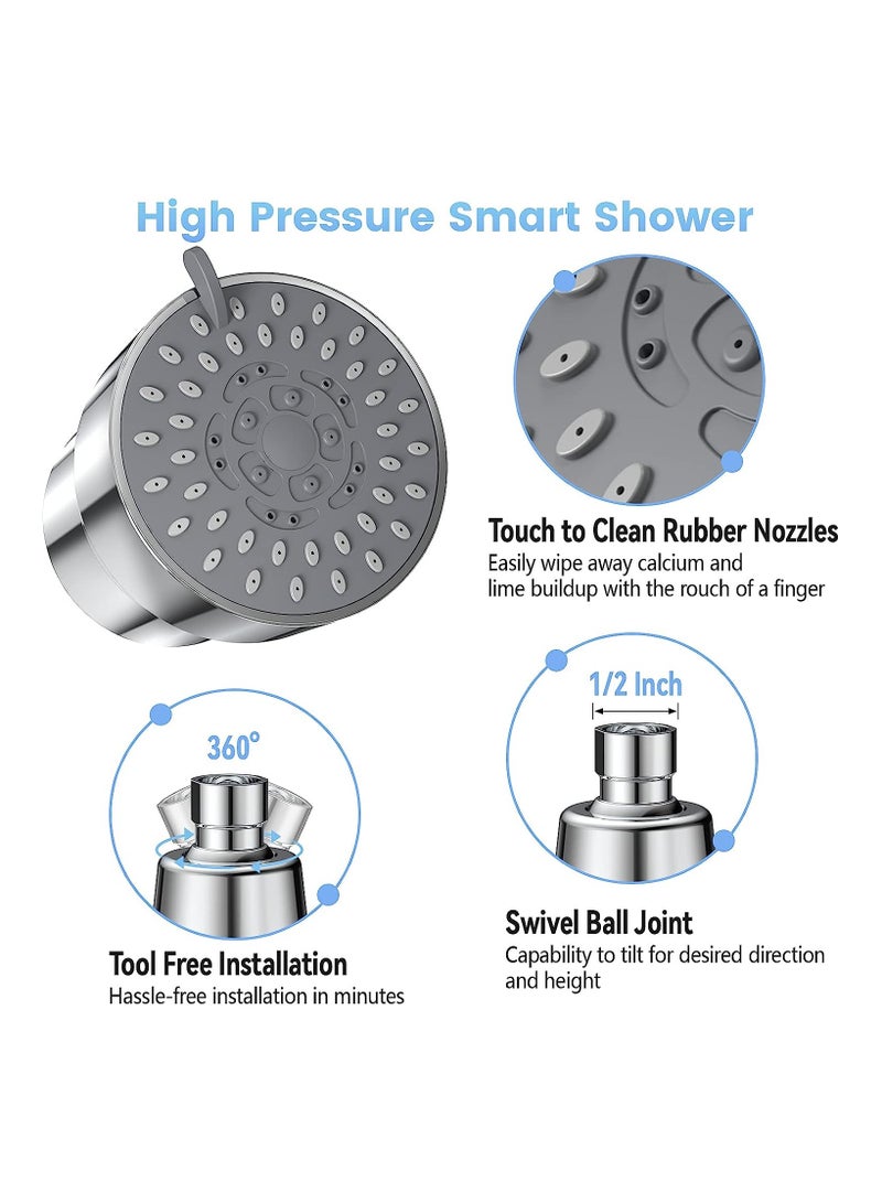 Filtered Shower Head, 3 Modes High Pressure Shower Head with 15 Stage Hard Water Shower Filter Cartridge for Remove Chlorine and Harmful Substances  - Image 3
