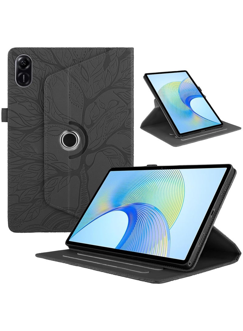 Rotating Case Compatible with Honor Pad X8a 11 inch (2024) PU Leather 360 Degree Rotating Stand Protective Cover with Auto Sleep Wake Tablet Case (Black)