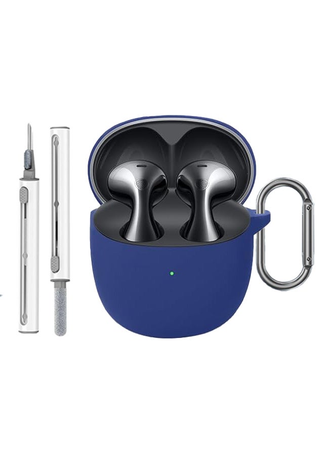 SJet Soft Silicone Protective Case Cover for Huawei FreeBuds 6 with Cleaner Kit and Keychain(Blue)  - Image 1