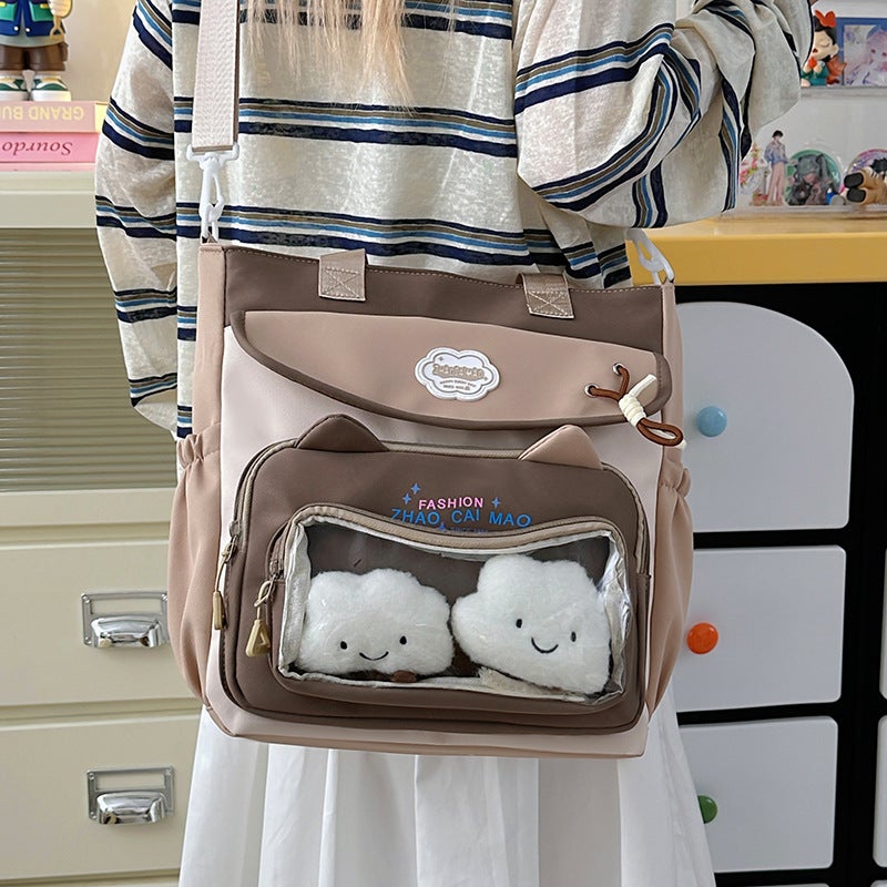 Transparent Pain Bag Women'S 2025 Summer Cute New Style Flashing High-Looking Large-Capacity High-Looking Shoulder Messenger Bag - Image 4