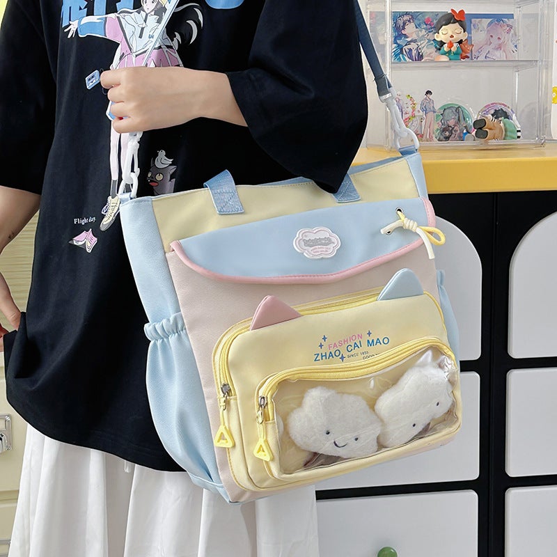 Transparent Pain Bag Women'S 2025 Summer Cute New Style Flashing High-Looking Large-Capacity High-Looking Shoulder Messenger Bag - Image 3