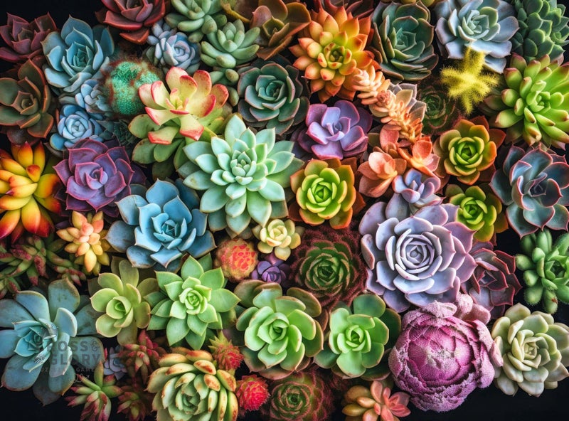 Cross & Glory Cross Glory Succulent Symphony 1000 Piece Jigsaw Puzzle for Adults Premium Quality Colorful Artwork Succulent Plant Puzzle - Image 4